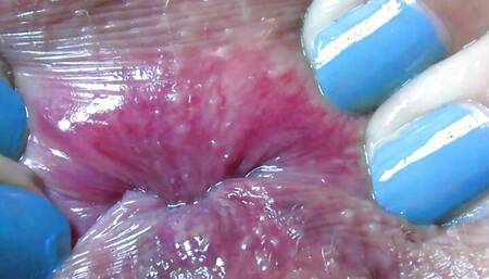extreme closeup anal deep fingering asshole