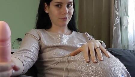 Hot Pregnant Stepmom Anna Gives a Handjob