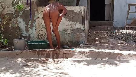 Mukesh Solanki Bathing