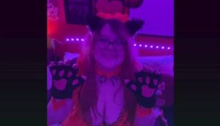 POV Horny Cat Maid Plays with Herself