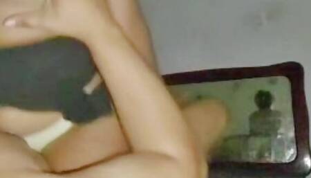 Tinder date and I fucked without a condom. Brunette Natural tits bouncing on my cock!