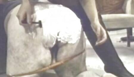 Chubby guy got his ass shaved and on slave training