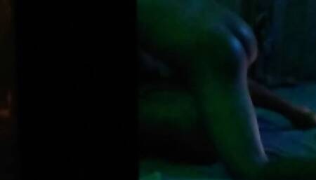 mini party of cheating slutty wife fucking with young boy and cuckold filming from outside the room