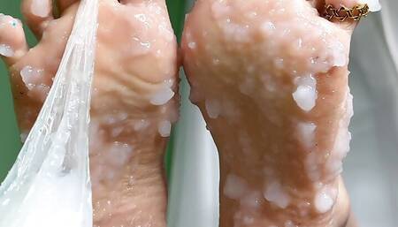 Alpha Pasted my soles now its time for cuck boy to clean up