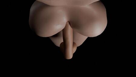 ASMR 3D Doll Bukkake with Big Ass and Tits