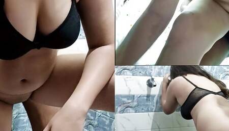 Indian dever fucked her bhabi pussy in bathroom dirty talking hindi sex