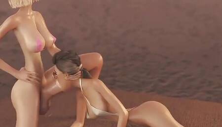 Sexy Girl Fucked Hard in Beach by a Big Cock