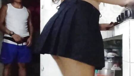 HARDCORE ANAL SEX MY NEIGHBOR IN HER SCHOOL UNIFORM ENDS WITH ASS FULL OF CUM