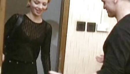 A wild French lady with small tits gets destroyed by a thick cock