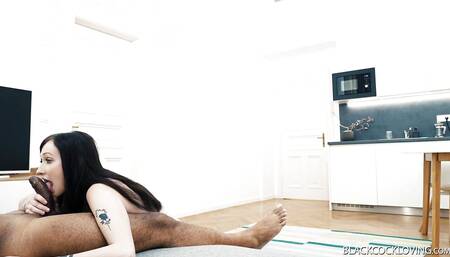 Czech Teen Bellinda Sweet Cum Swallowing Interracial Blowjob