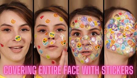 Ziva Fey - Covering Entire Face with Stickers