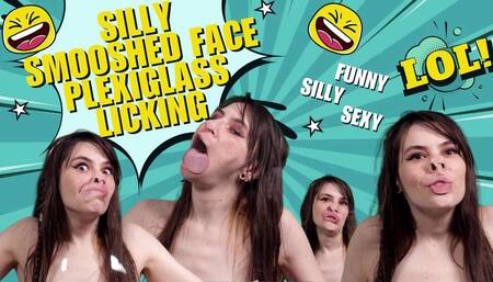Ziva Fey - Silly Smooshed Face Plexiglass Licking