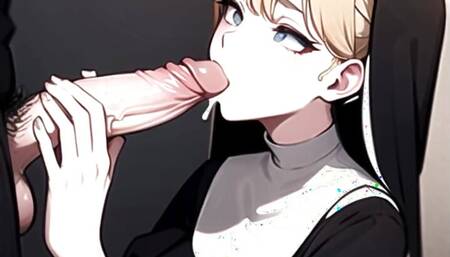 Sexy Nun Hot Blowjob Ai Porn