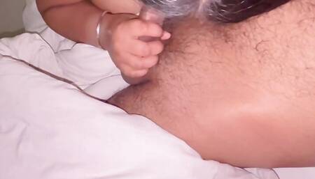 Hot Indian big Boobs teacher licking his student dick