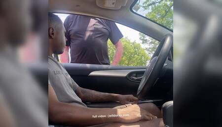 older neighbor catches me stroking