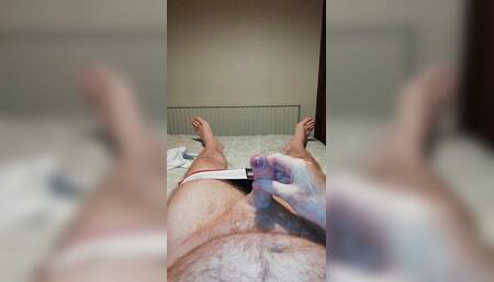 UK Hairy Bear Jockstrap Wank No Cumshot