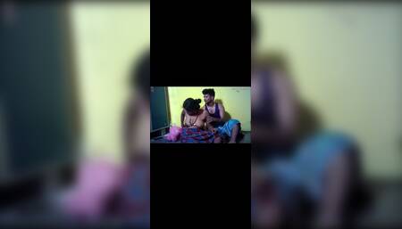 Indian village house wife big boobs black nippals show and Housband