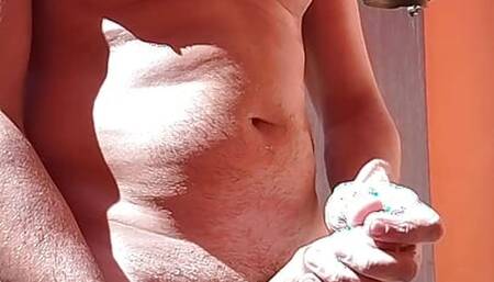 Outdoor handjob