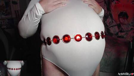 White Leotard Air Inflation Belt Break