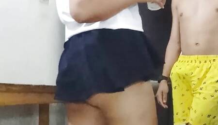 18-YEAR-OLD ASS GETS FUCKED BY HER NEIGHBOR WITH HER SCHOOL UNIFOME