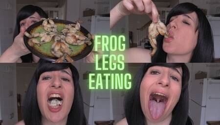 Frog Legs Eating - Chewing food and Mouth Fetish - SD Version