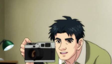 Double MILF blowjob for photographer