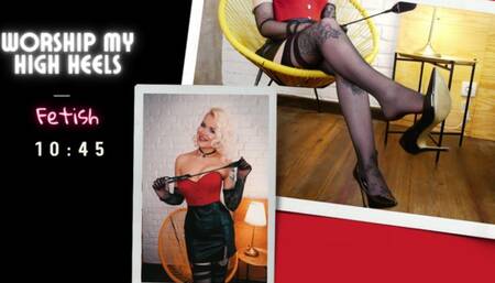 Worship my high heels, Shoe fetish, JOI, Foot fetish