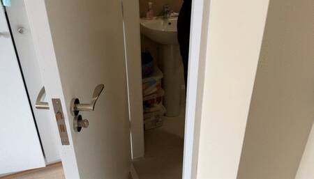 Again caught my step mom pee in toilet