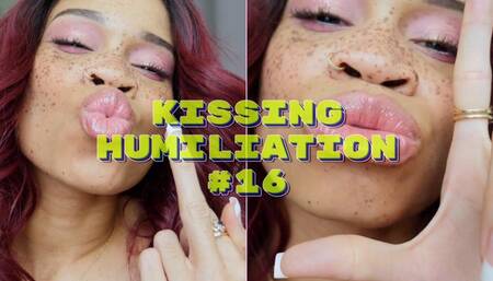 Kissing Humiliation #16- Ebony Femdom Goddess Rosie Reed Pretty Pink Lipstick Bratty Humiliation Lip Worship- 1080p HD