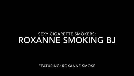 POV Smoking Blowjob in sexy dress with HOT Cum in Mouth Finish