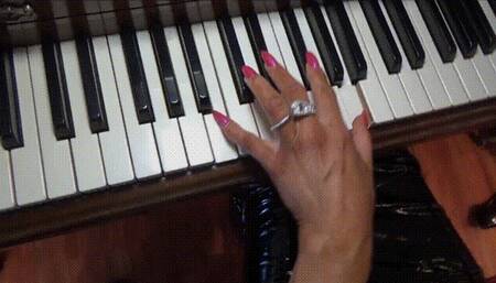 long pink fingernails playing piano - full clip - (1280x720*wmv)