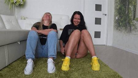 sneakers and sock tease and smell Aa