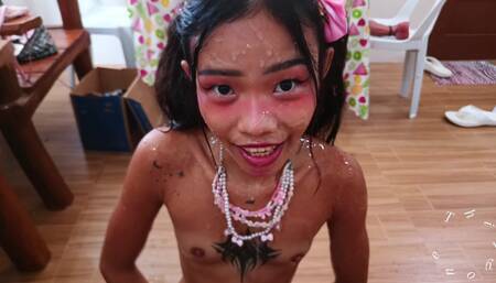 Biggest Load of Cum on the Face From Self Suckers Huge Cock