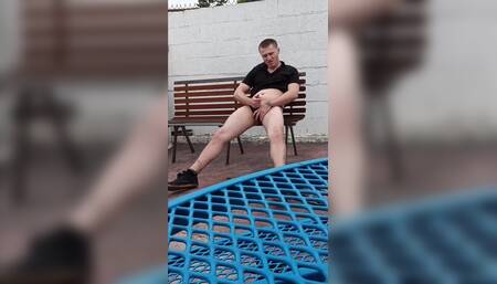 Masturbating on the Bench