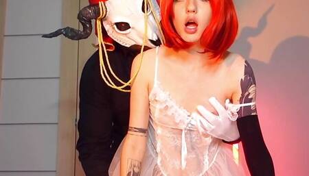Redhead babe gets fucked by a cultist