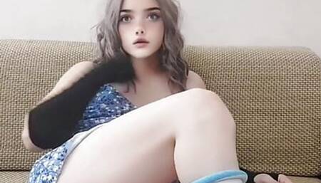 Chubby White Lady Boy Big Butt Shemale Big Ass Sissy Booty Slut