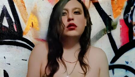 Big tittie gay sissy lady boy playing with herself.