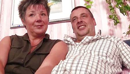 German housewives amateur threesome with a married couple