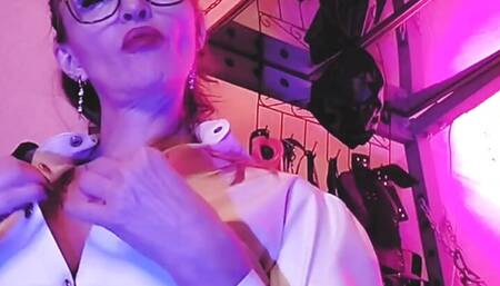 Femdom Mistress Eva Latex Dominatrix Fetish MILF Glasses Hot Sexy Goddess BDSM Kink