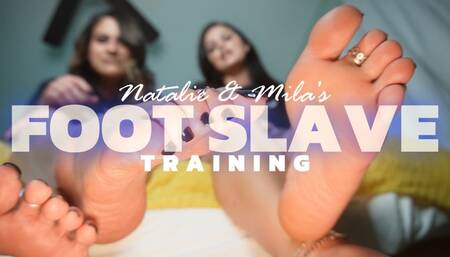 Natalie And Mila's Foot Slave Training