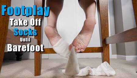 Under Chair Take Off White Crew Socks Until Barefoot Footplay - Kylie Jacobsx - MP4 1080p HD