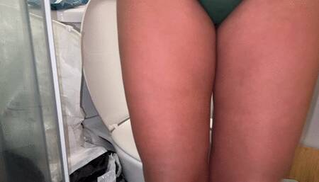 Peeing in panties toilet piss compilation