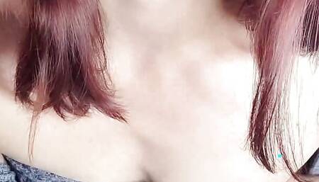 horny wife rubs clit and fingers pussy while husbands at work