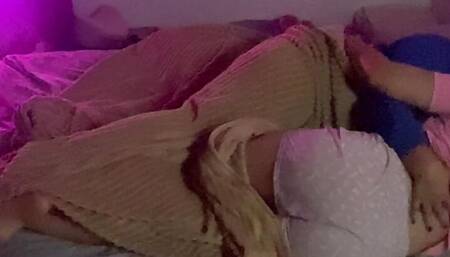 romantic lesbian scissoring before bed