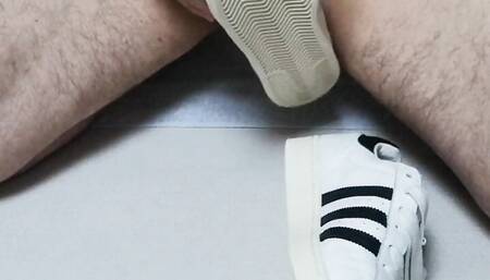 Cumshot On Sneakers Adidas Superstar Shoe Fetish