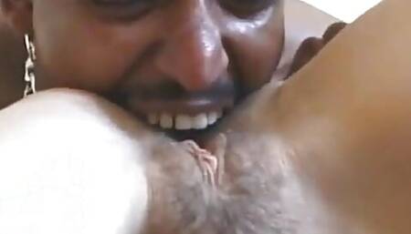 Black Male Sucks Ass of Horny Babe Then Drills Her in the Bedroom