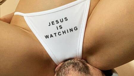 Homemade Femdom From Princess Kira in Panties and Her Slave