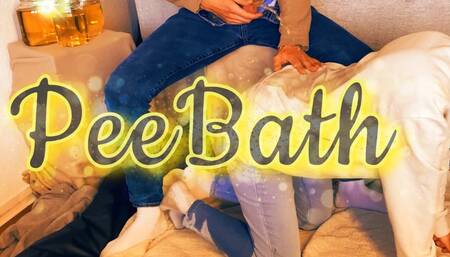 She bathe in liters of piss and get completely soaked (artwork without audio)