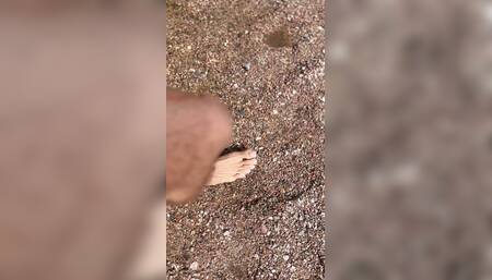 Water feet dick dirt desert