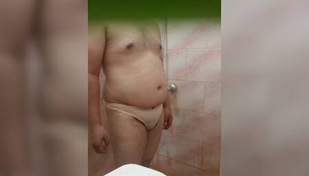 Wet Shower After Having Sex with the Boss Girl and I Wore Her Panties